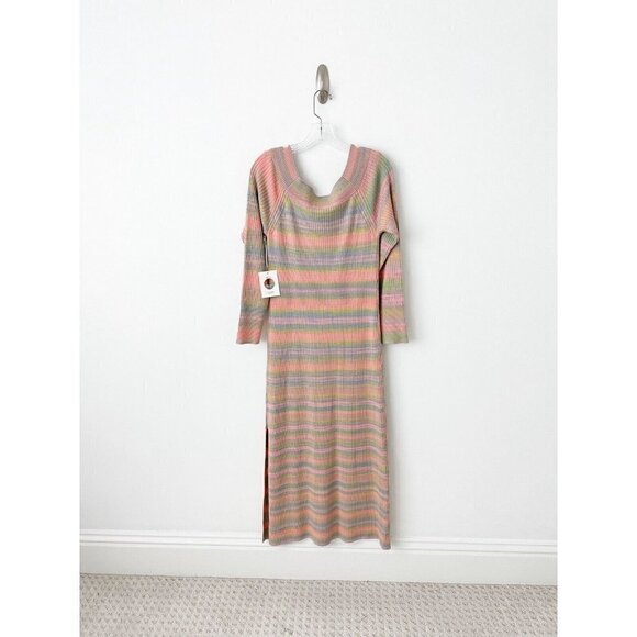 NWT Anthropologie Sweater Dress L Maxi Rainbow - Picture 8 of 11